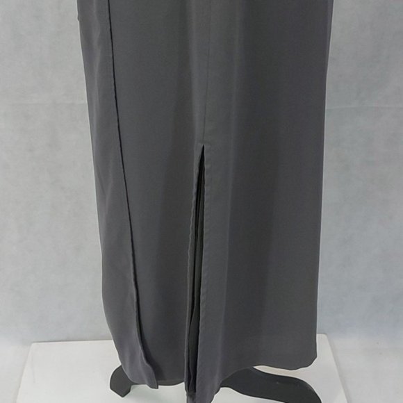 Wilfred Aritzia Astere FauxWrap Midi Dress Gray Sz M H - Picture 7 of 14